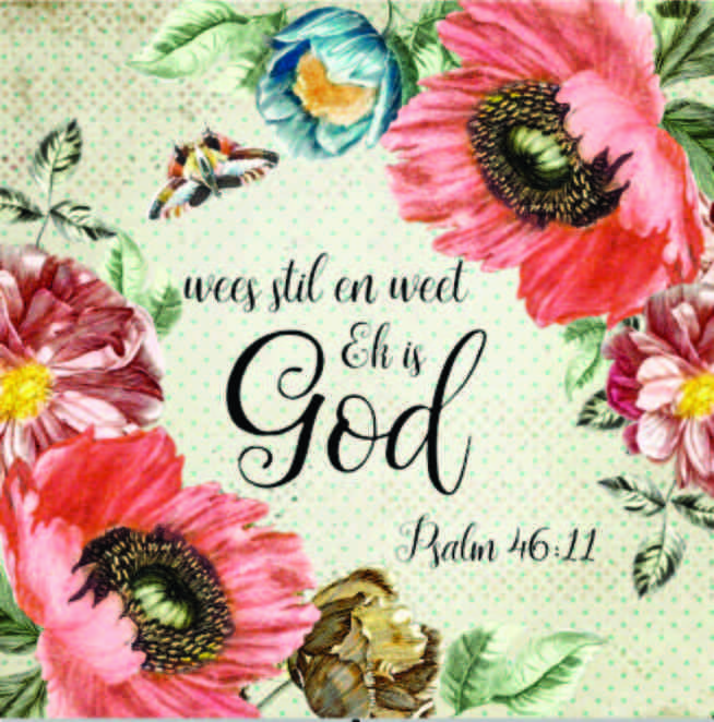 Psalm 46:11 - Wees stil en weet