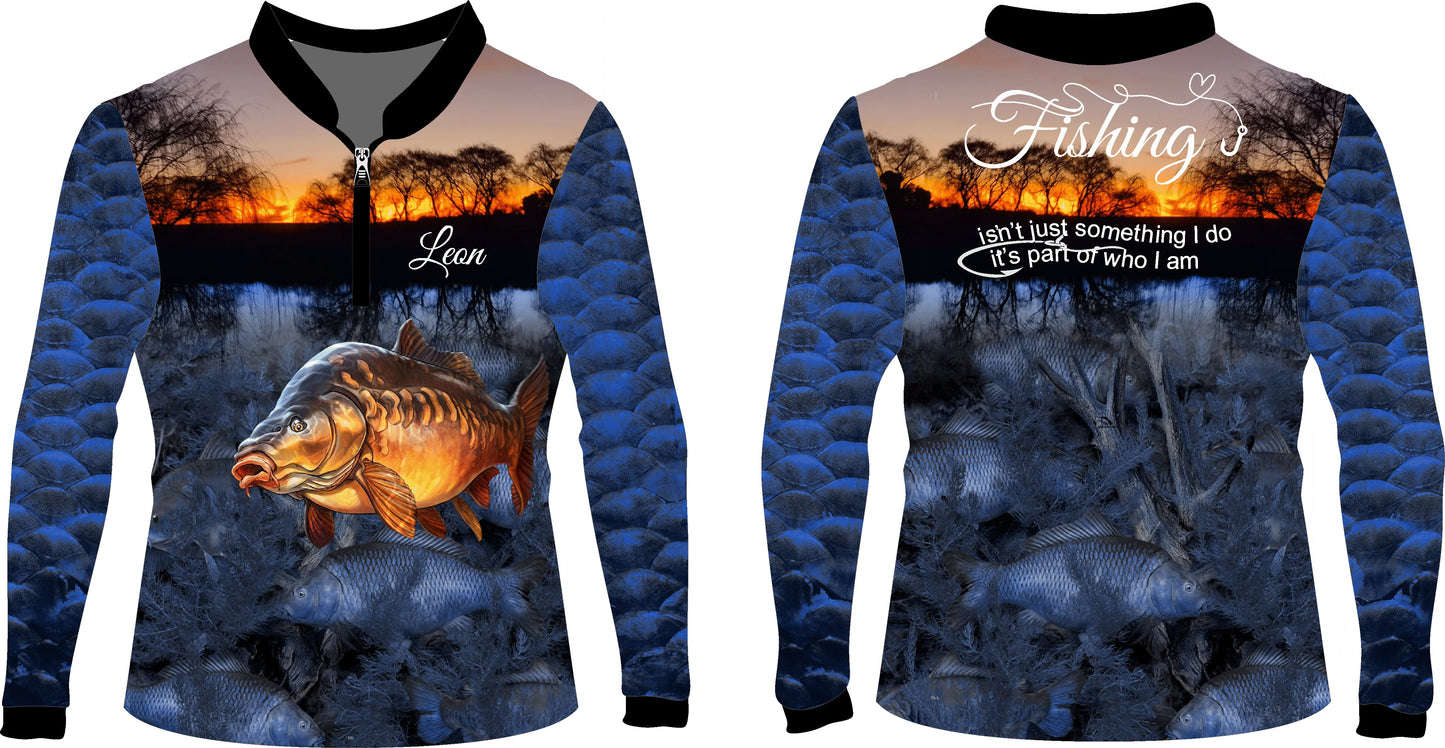 Carp Blue Sunset Fishing Shirt