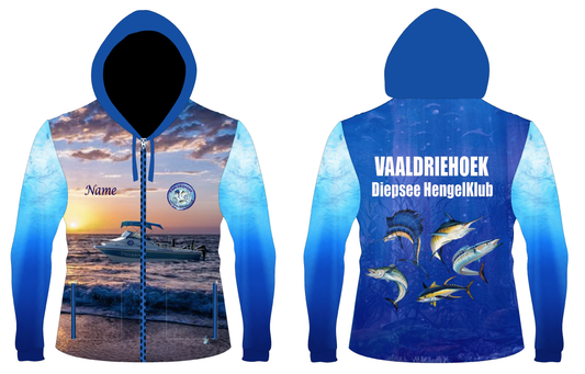 Kids Vaaldriehoek Diepsee Hengelklub Windbreaker Hoodie