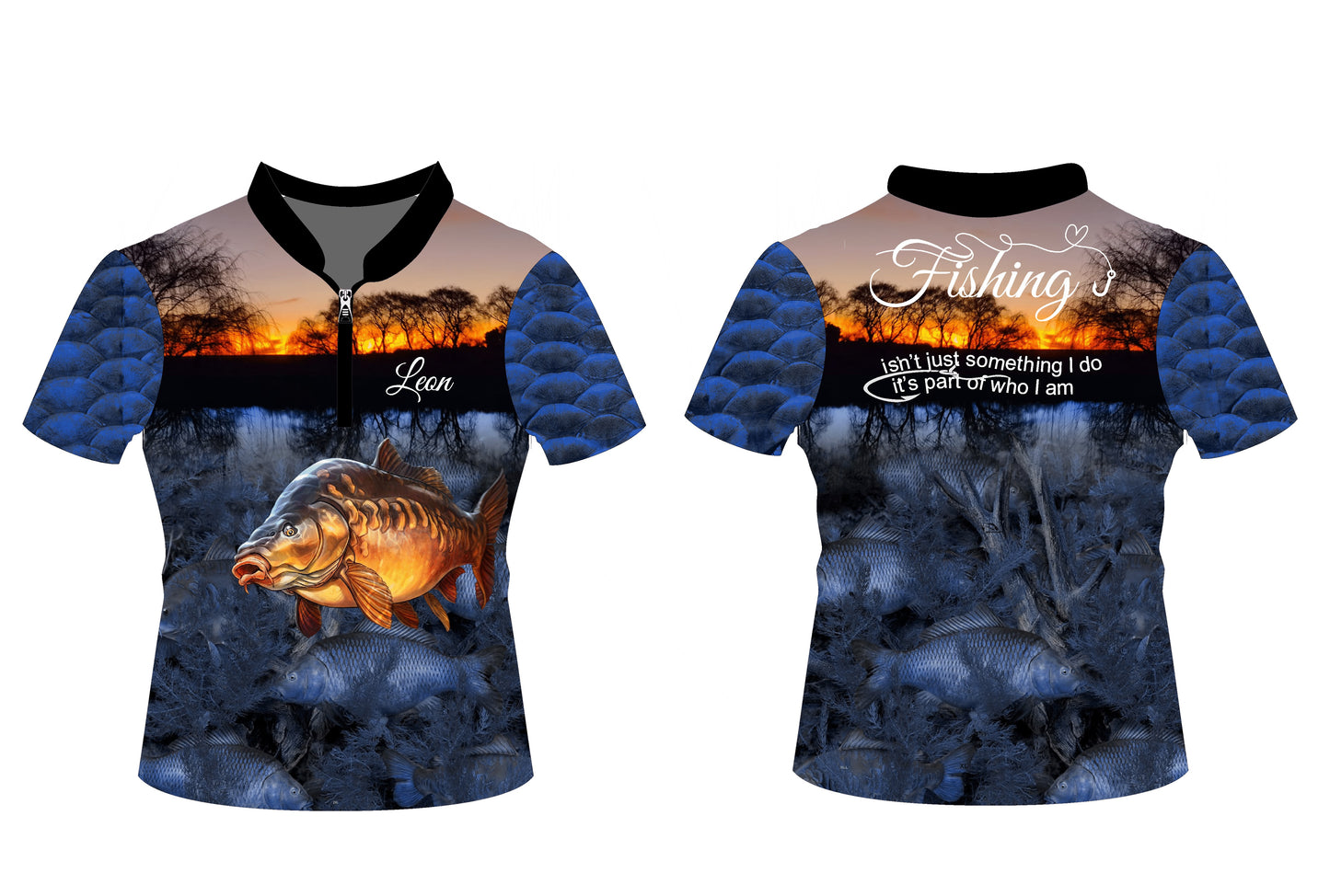 Carp Blue Sunset Fishing Shirt