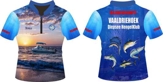Vaaldriehoek Diepsee Hengelklub Short Sleeve Shirt - Safety