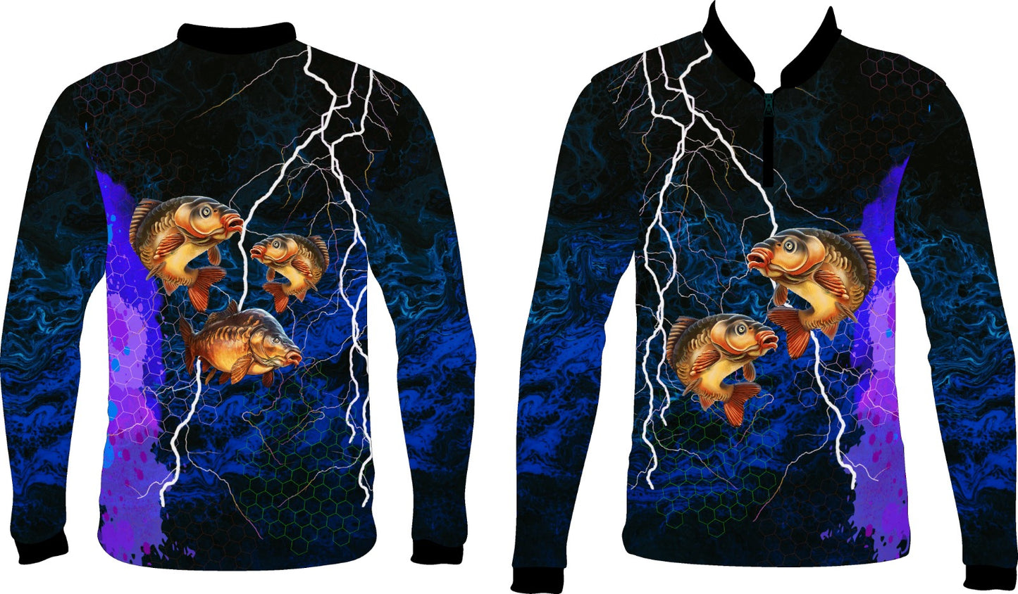 Carp Elec Blue Fishing Shirt
