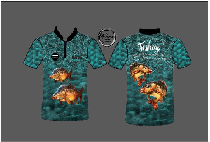 Kids Carp Camo Turquoise