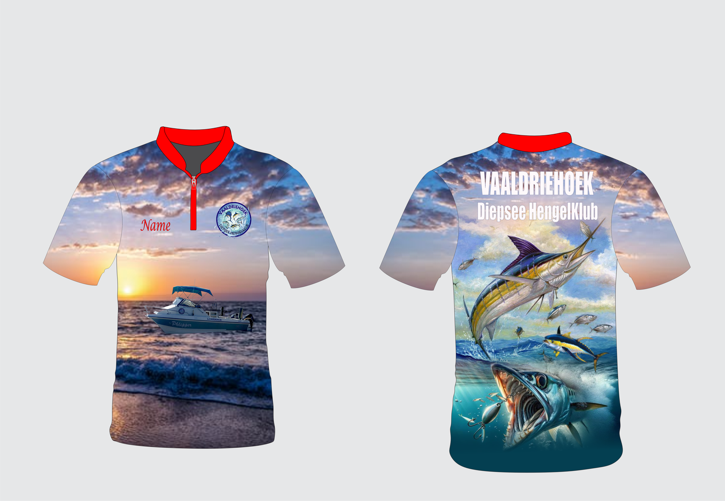 Vaaldriehoek Diepsee Hengelklub Short Sleeve Shirt - Bestuur