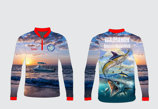 Vaaldriehoek Diepsee Hengelklub Long Sleeve Shirt - Bestuur
