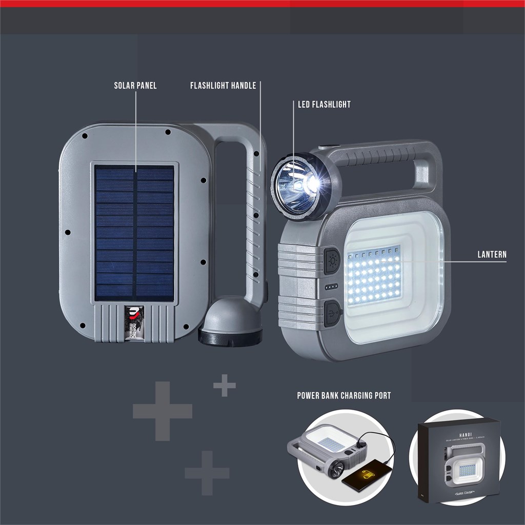 Swiss Cougar Hanoi Solar Lantern & Power Bank - 2 400mAh - Image 8