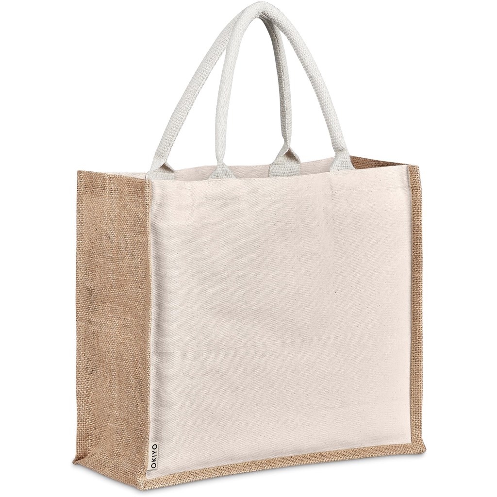 Okiyo Chinsai Maxi Jute & Cotton Tote - Image 3