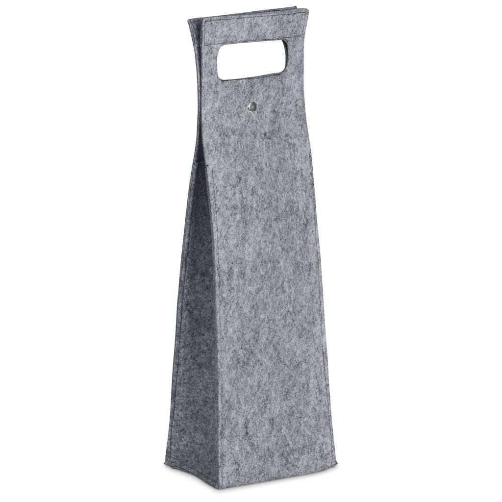 Hoppla Velto RPET Felt Single Wine Bottle Carrier - Image 2