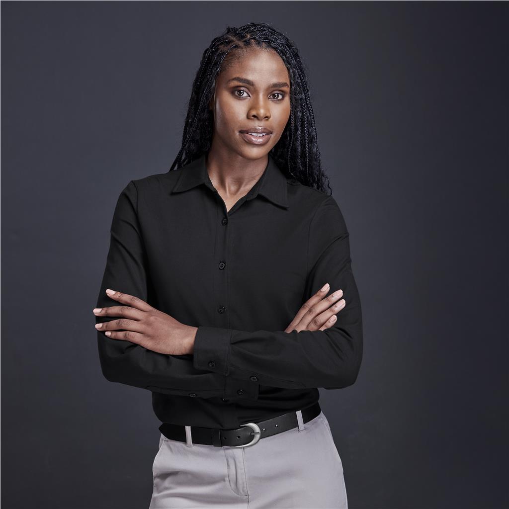 Ladies Long Sleeve Alex Varga Cronus Knitted Shirt - Image 4