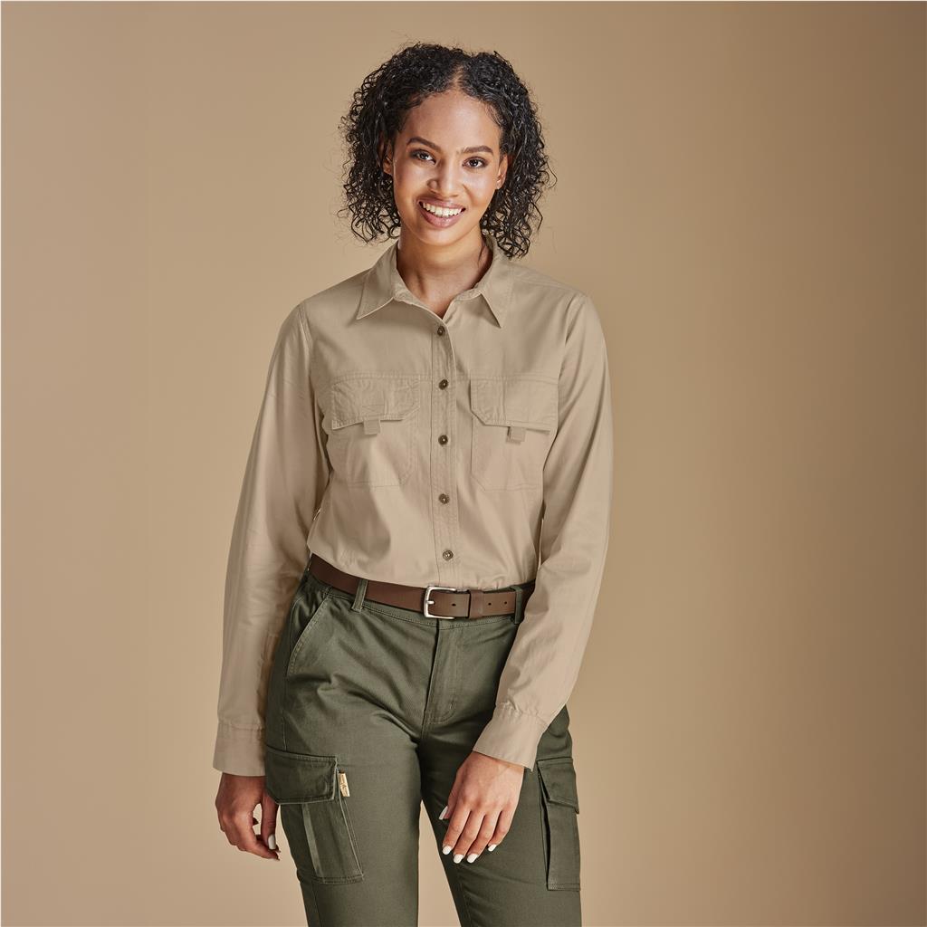 Ladies Long Sleeve Mawenzi Twill Shirt - Image 2