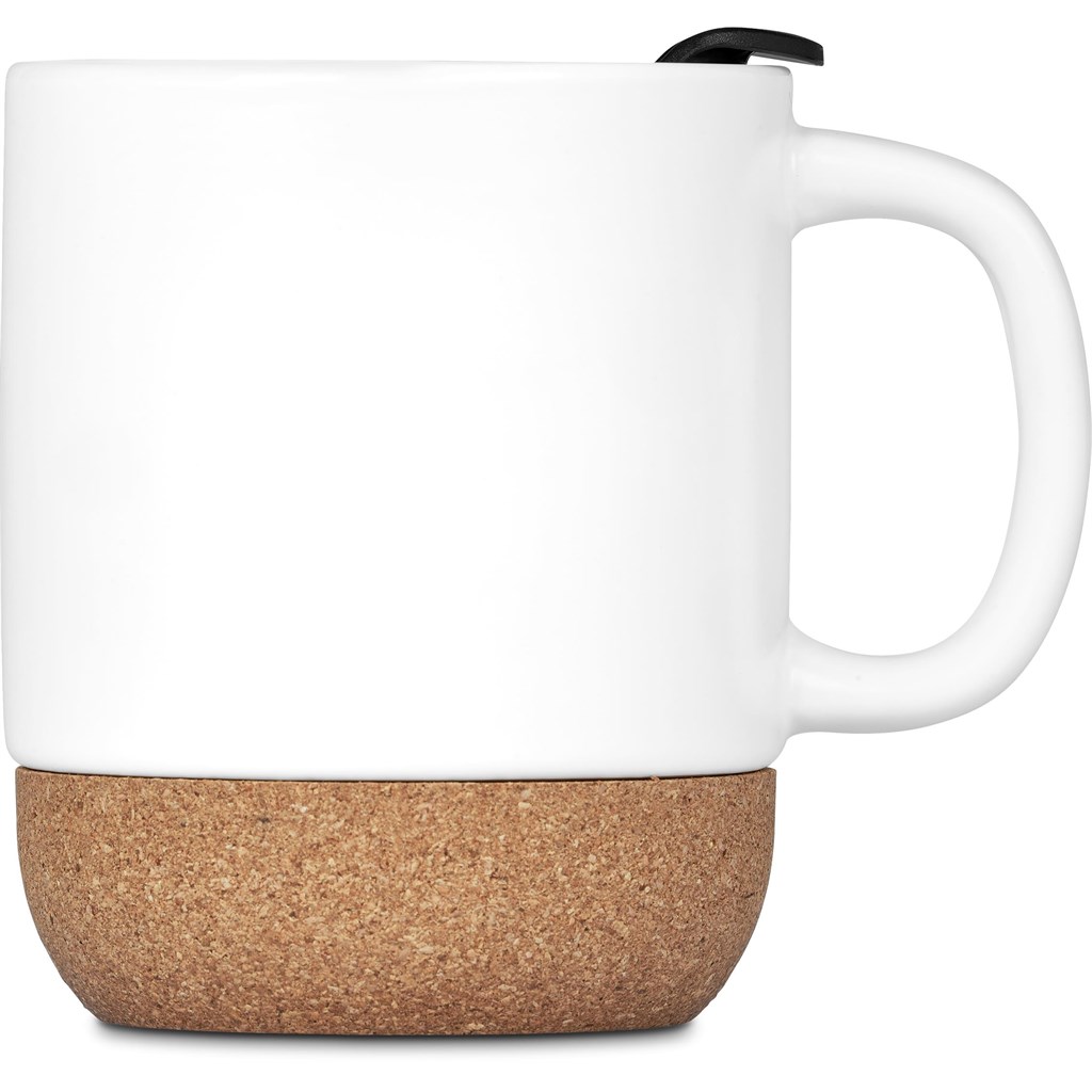 Serendipio Sienna Cork & Ceramic Sublimation Coffee Mug - 340ml - Image 6