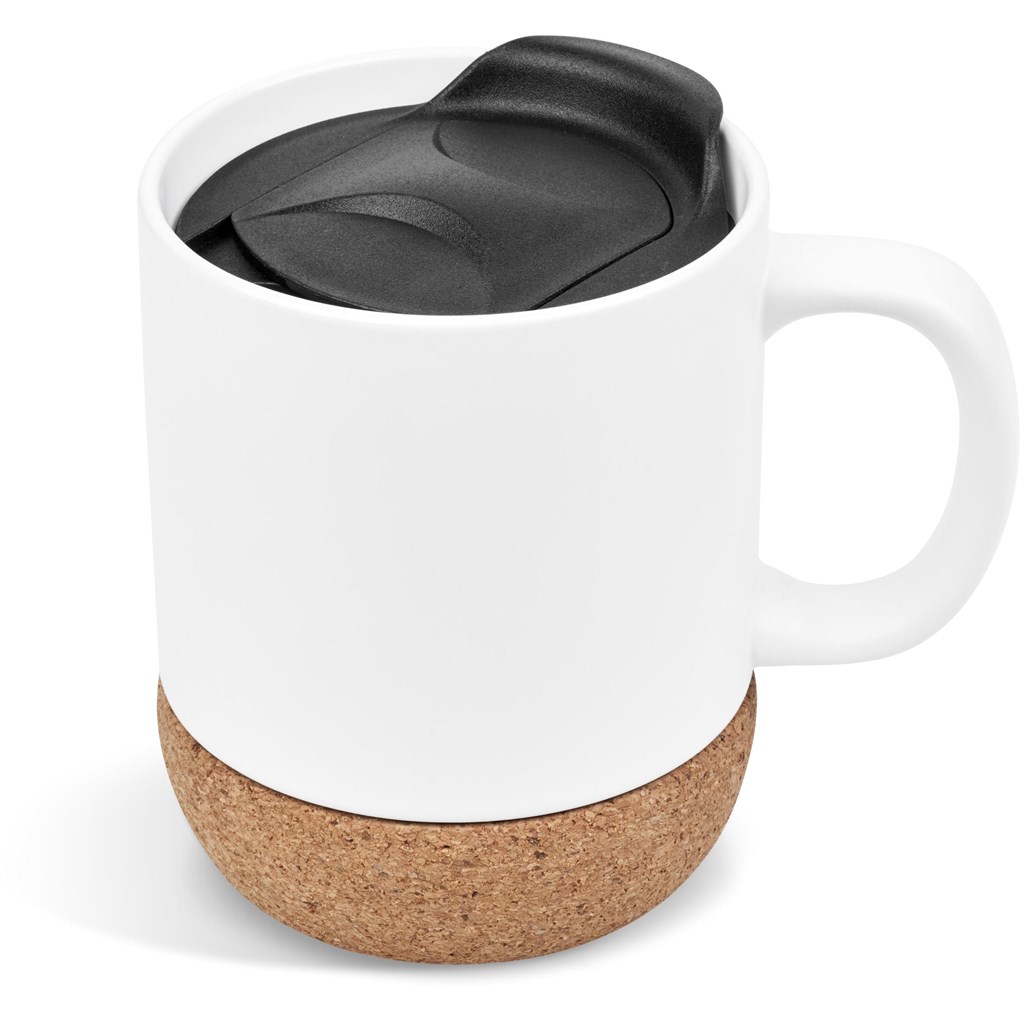 Serendipio Sienna Cork & Ceramic Sublimation Coffee Mug - 340ml - Image 7