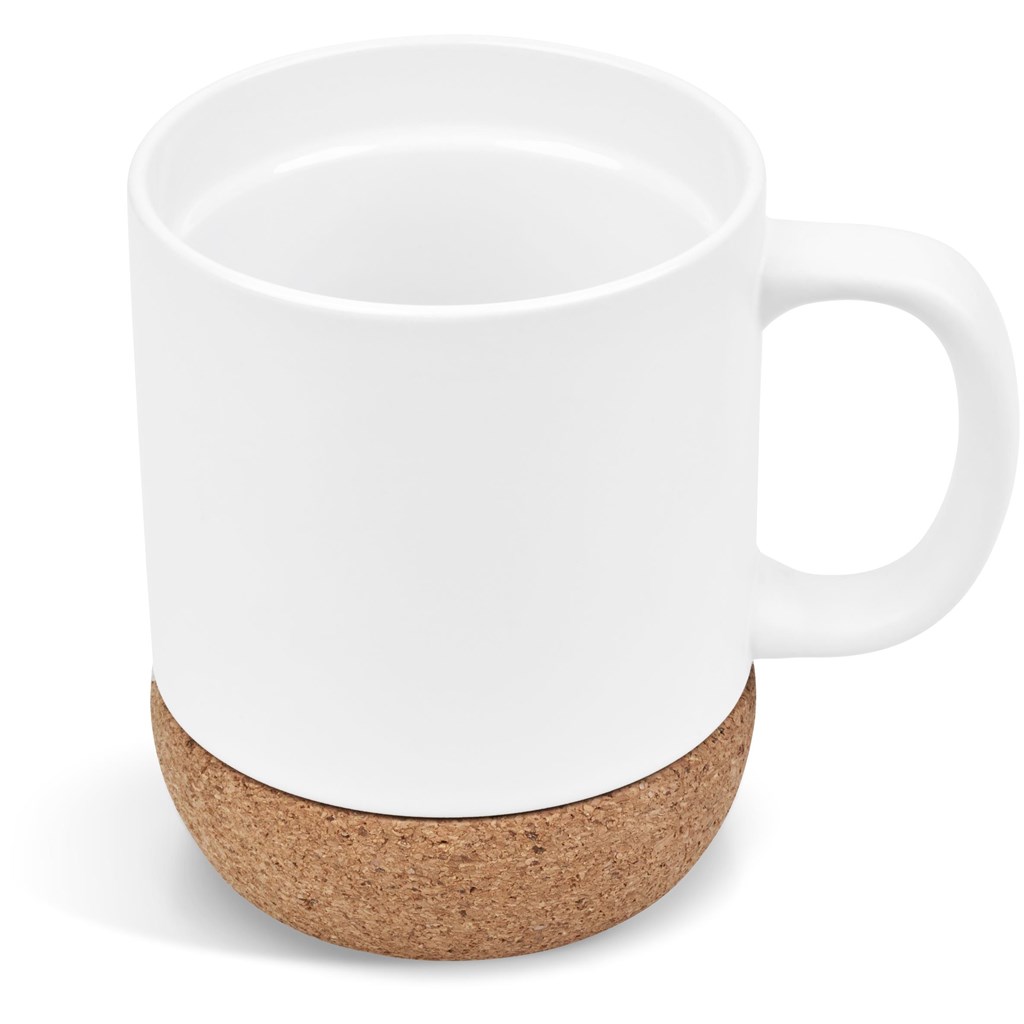 Serendipio Sienna Cork & Ceramic Sublimation Coffee Mug - 340ml - Image 2