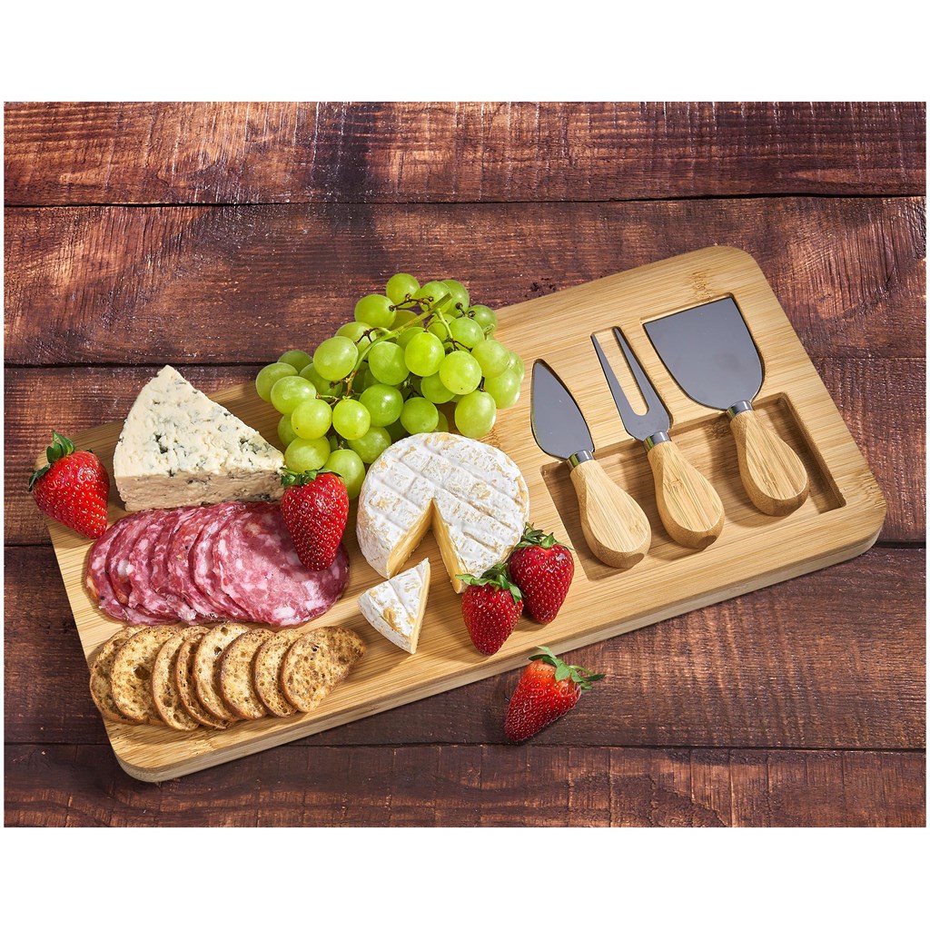 Okiyo Chizu Bamboo Cheese Board Set - Image 6