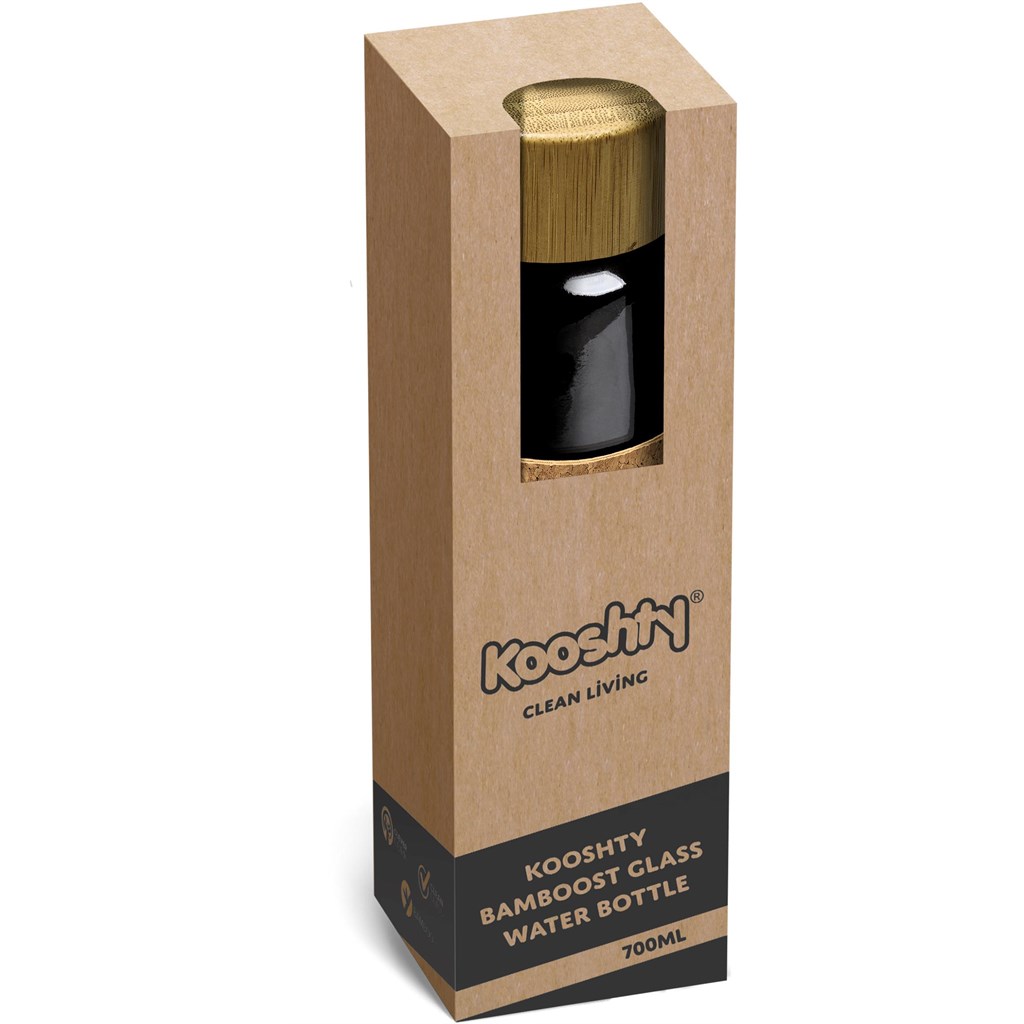 Kooshty Clear Bamboost Glass Water Bottle - 700ml - Image 8