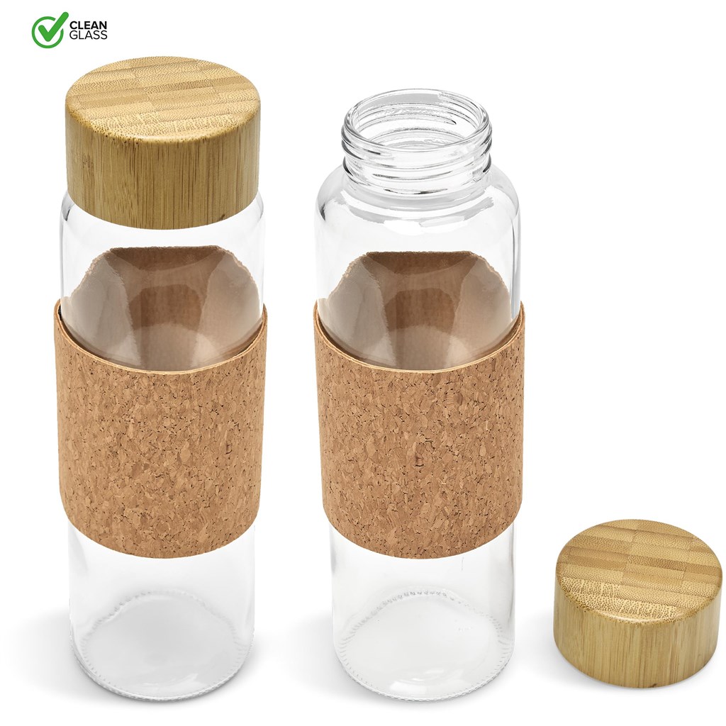 Kooshty Clear Bamboost Glass Water Bottle - 700ml - Image 4