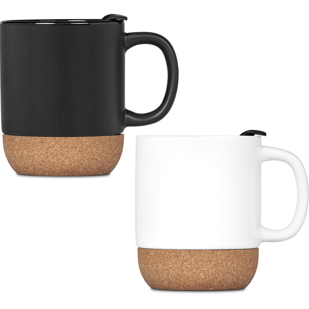 Serendipio Sienna Cork & Ceramic Coffee Mug - 340ml - Image 2