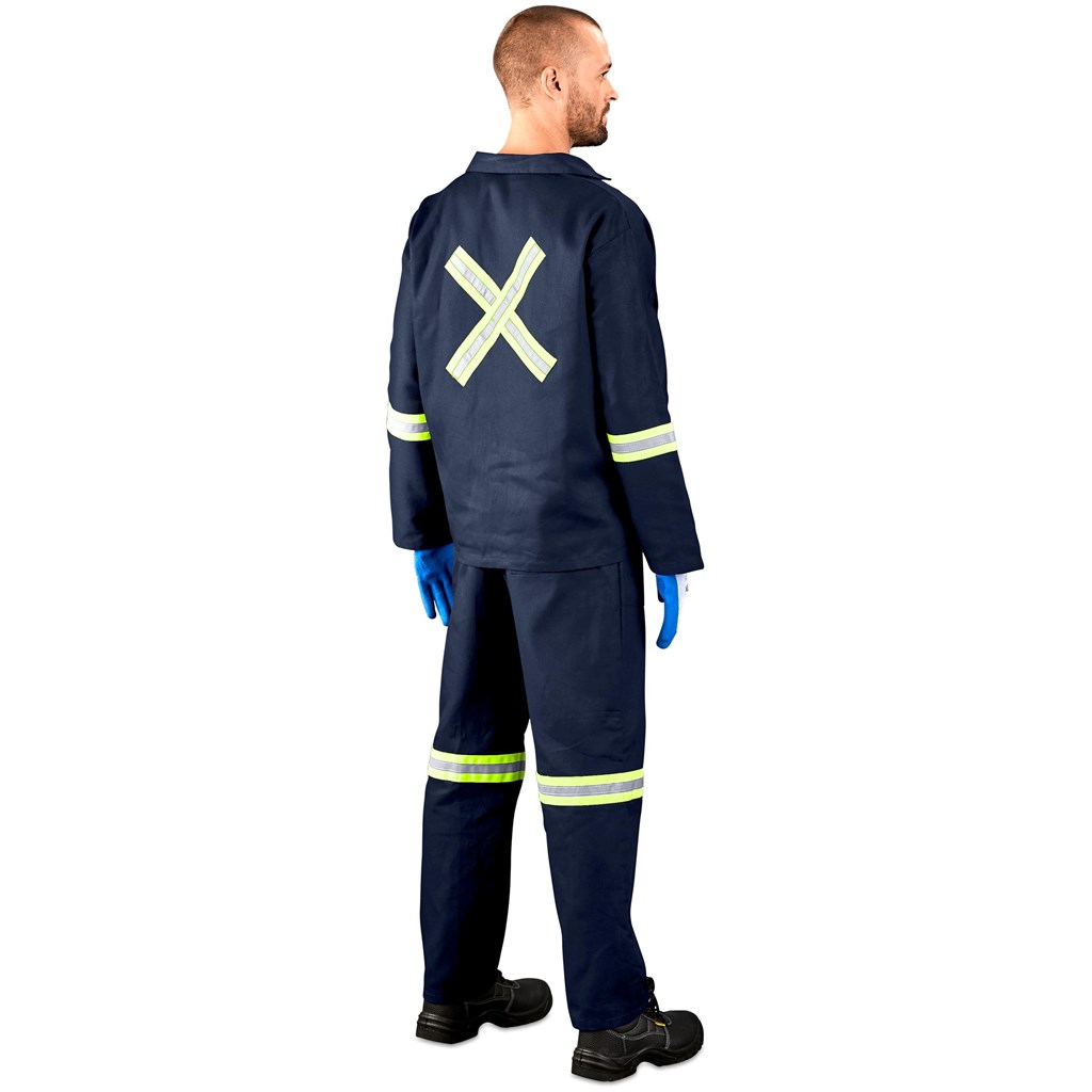 Technician 100% Cotton Conti Suit - Reflective Arms, Legs & Back - Yellow Tape - Image 3
