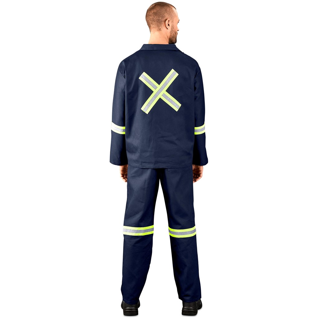 Technician 100% Cotton Conti Suit - Reflective Arms, Legs & Back - Yellow Tape - Image 6