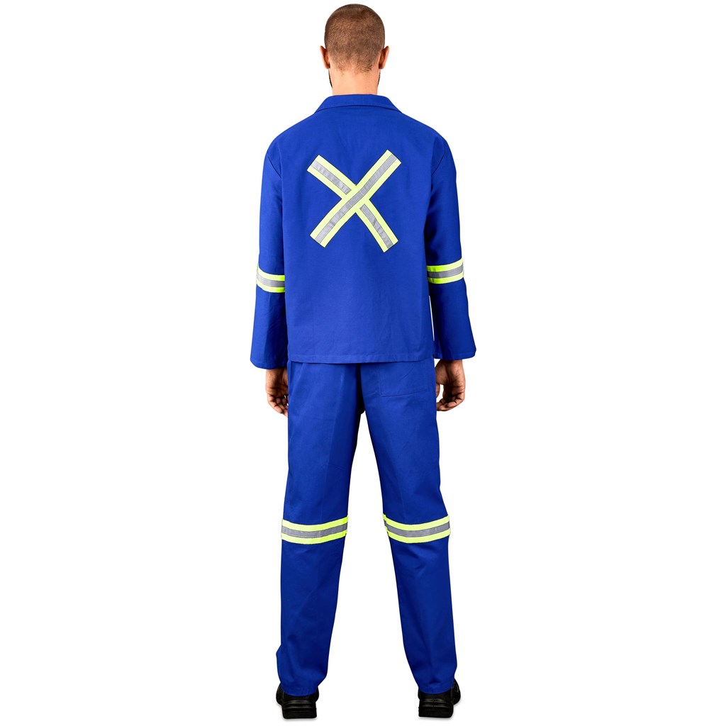 Technician 100% Cotton Conti Suit - Reflective Arms, Legs & Back - Yellow Tape - Image 2