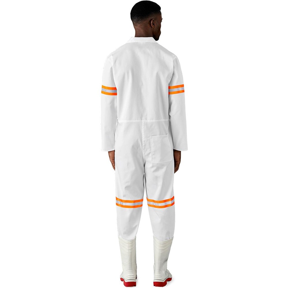 Safety Polycotton Boiler Suit - Reflective Arms & Legs - Orange Tape - Image 5