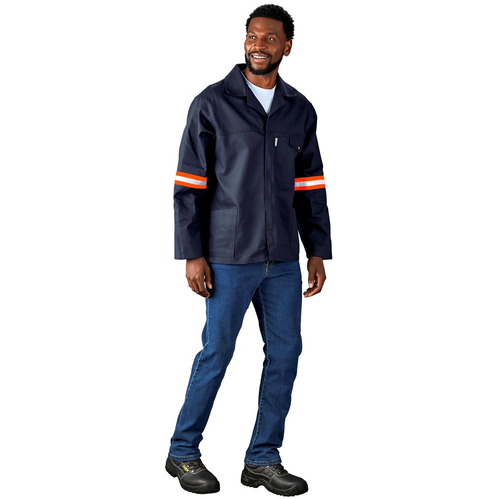 Artisan Premium 100% Cotton Jacket - Reflective Arms - Orange Tape - Image 7