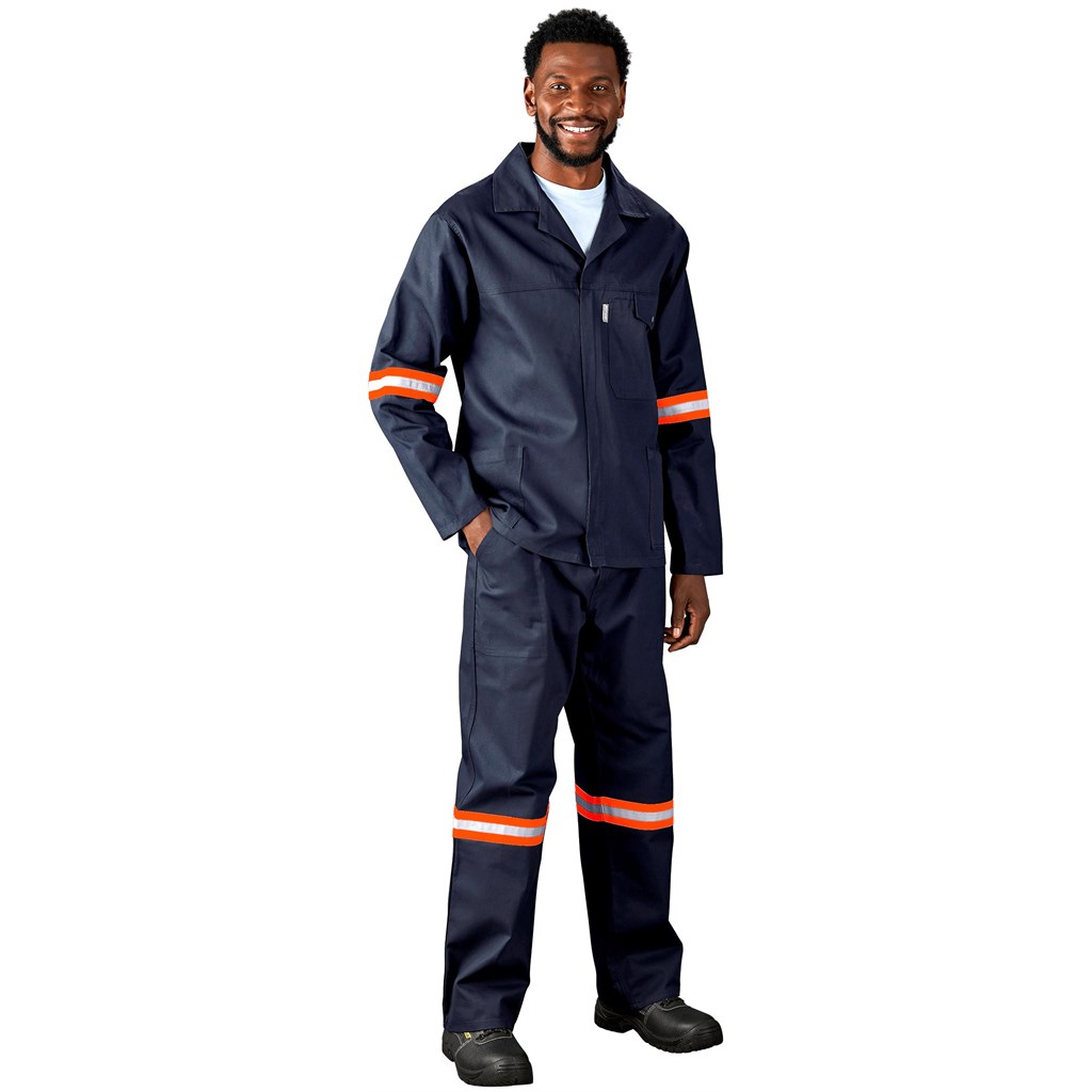 Artisan Premium 100% Cotton Jacket - Reflective Arms - Orange Tape - Image 3