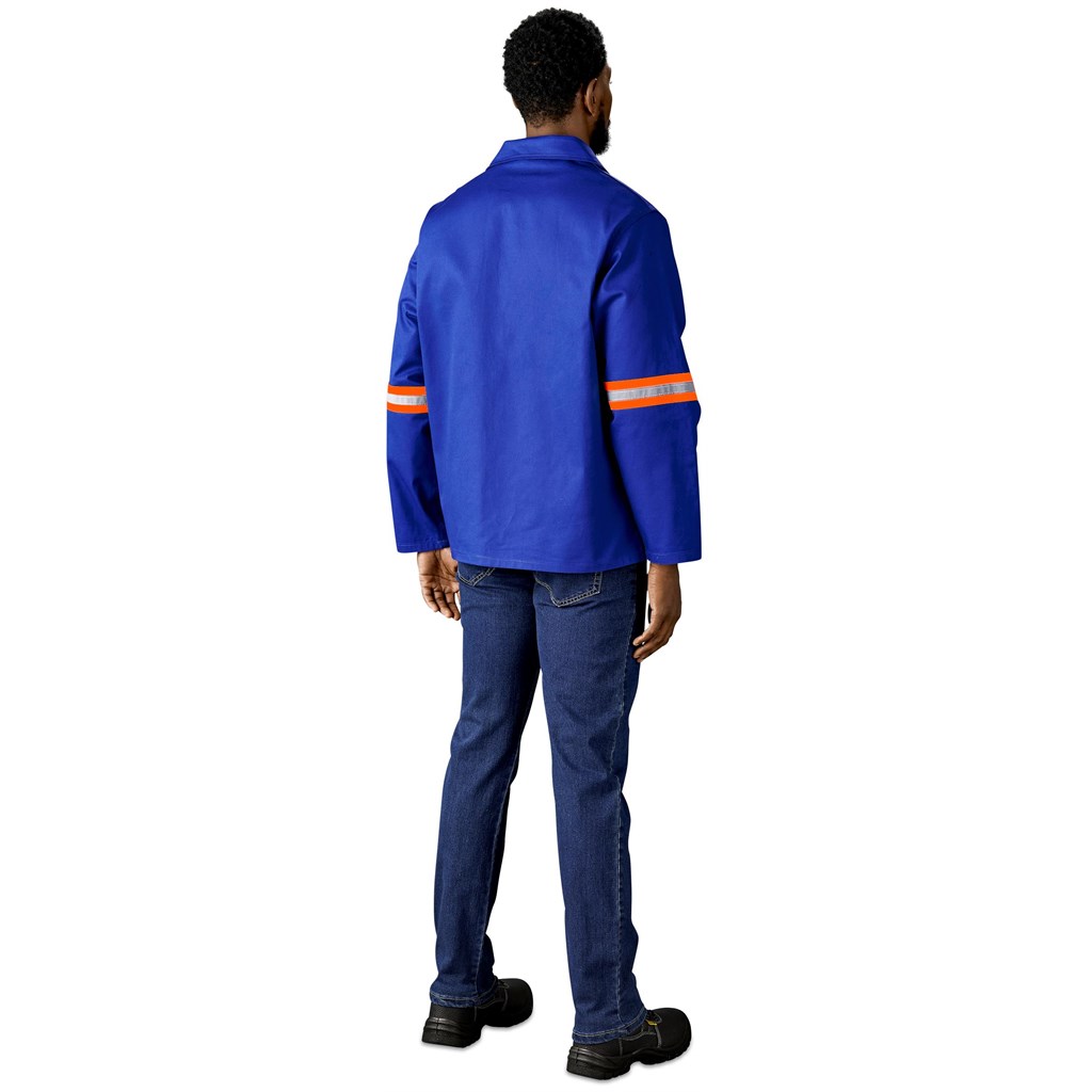Artisan Premium 100% Cotton Jacket - Reflective Arms - Orange Tape - Image 2