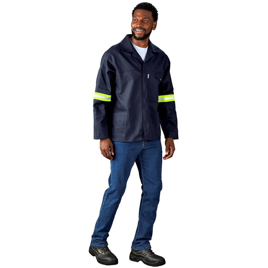 Artisan Premium 100% Cotton Jacket - Reflective Arms & Back - Yellow Tape - Image 5