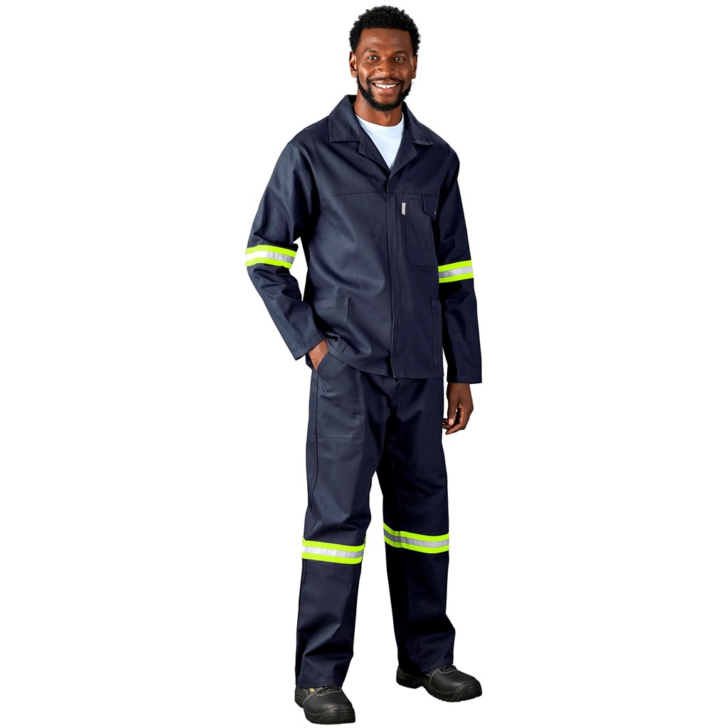 Artisan Premium 100% Cotton Jacket - Reflective Arms & Back - Yellow Tape - Image 10