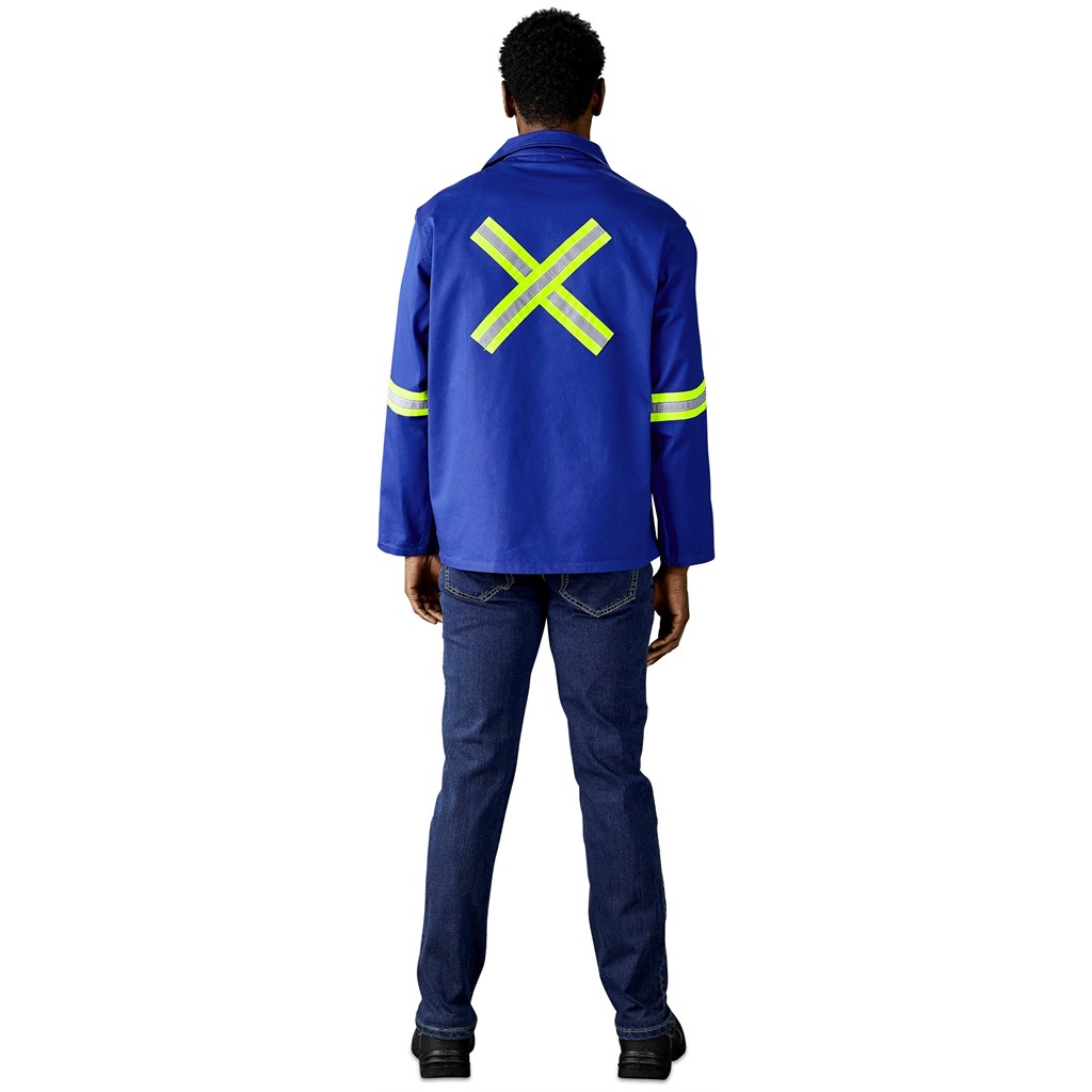 Artisan Premium 100% Cotton Jacket - Reflective Arms & Back - Yellow Tape - Image 9