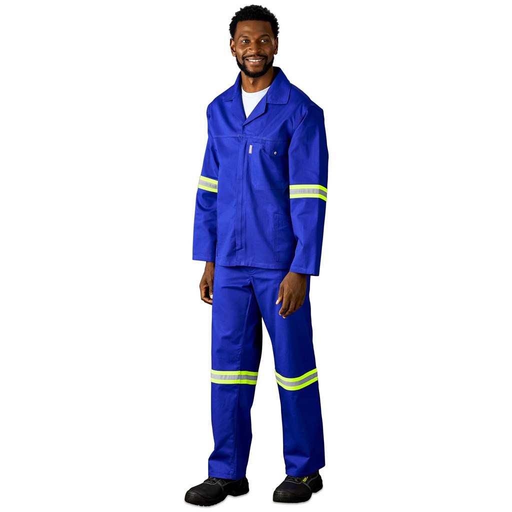 Artisan Premium 100% Cotton Jacket - Reflective Arms & Back - Yellow Tape - Image 7