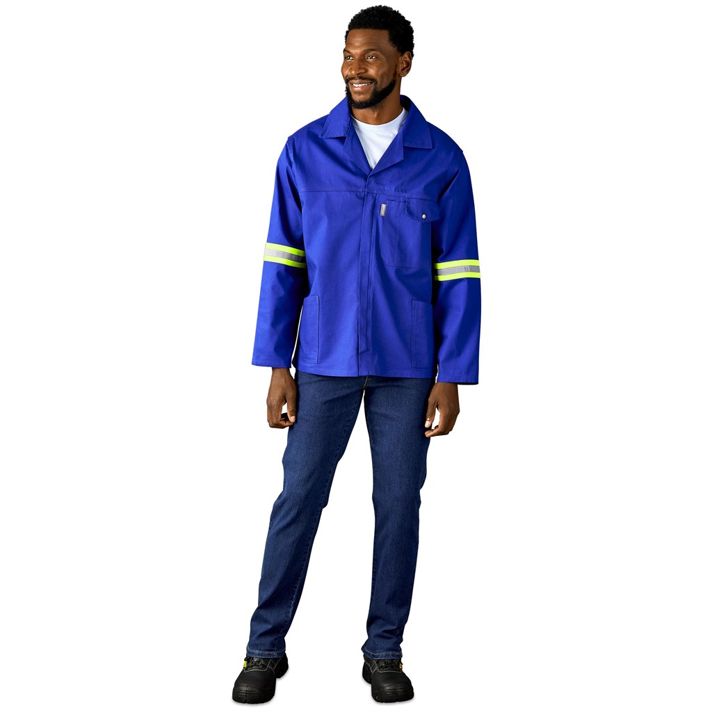 Artisan Premium 100% Cotton Jacket - Reflective Arms & Back - Yellow Tape - Image 12