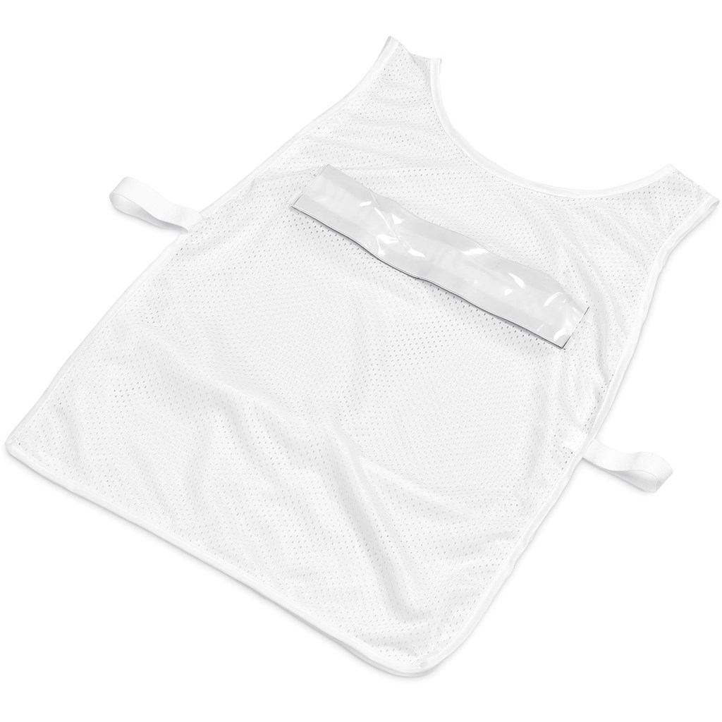 Hoppla Jackal Caddy Bib with PVC Name Sleeve-White - Image 2