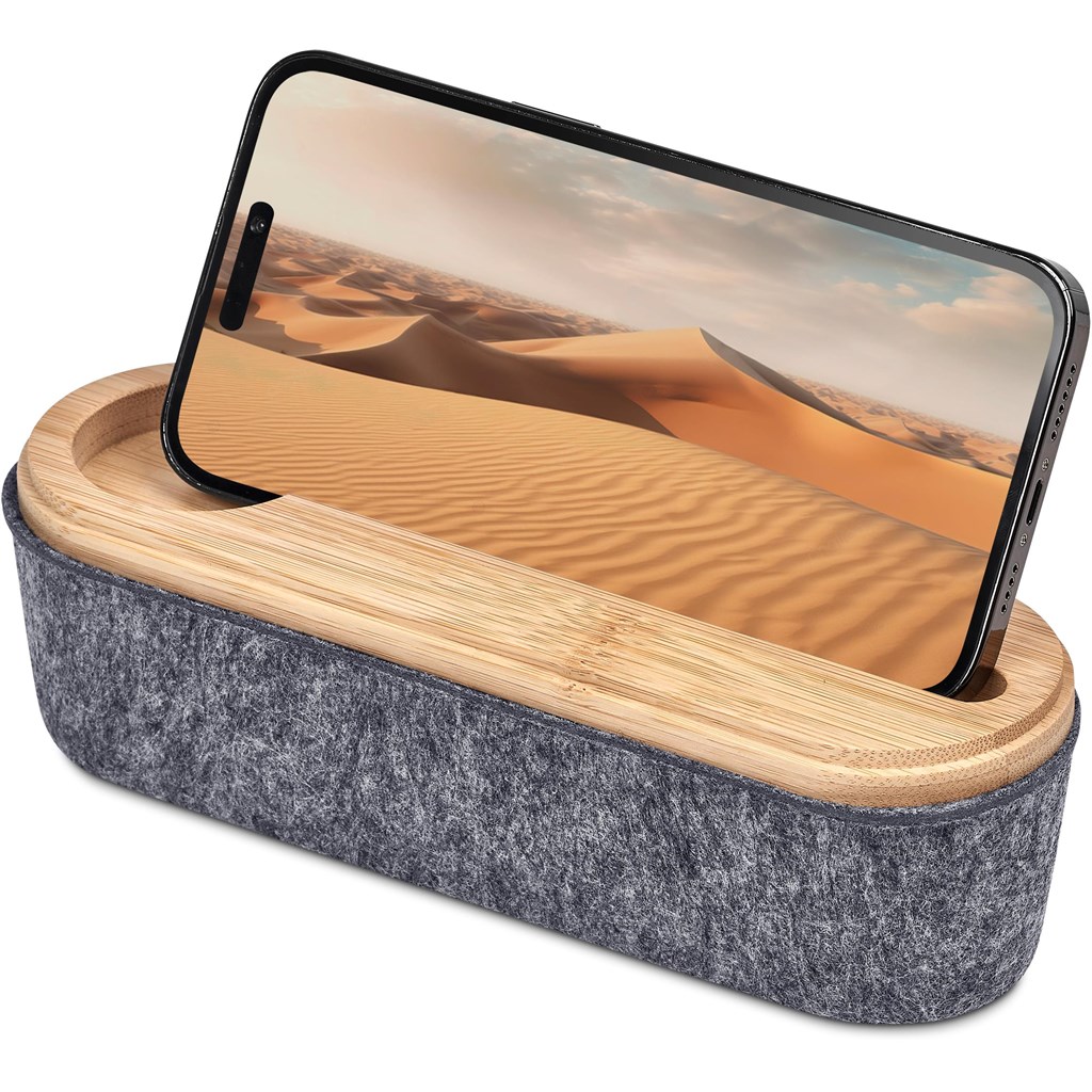 Okiyo Byoga Recycled PET Felt & Bamboo Stationery Case - Image 4