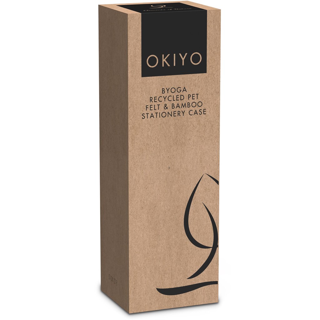 Okiyo Byoga Recycled PET Felt & Bamboo Stationery Case - Image 10
