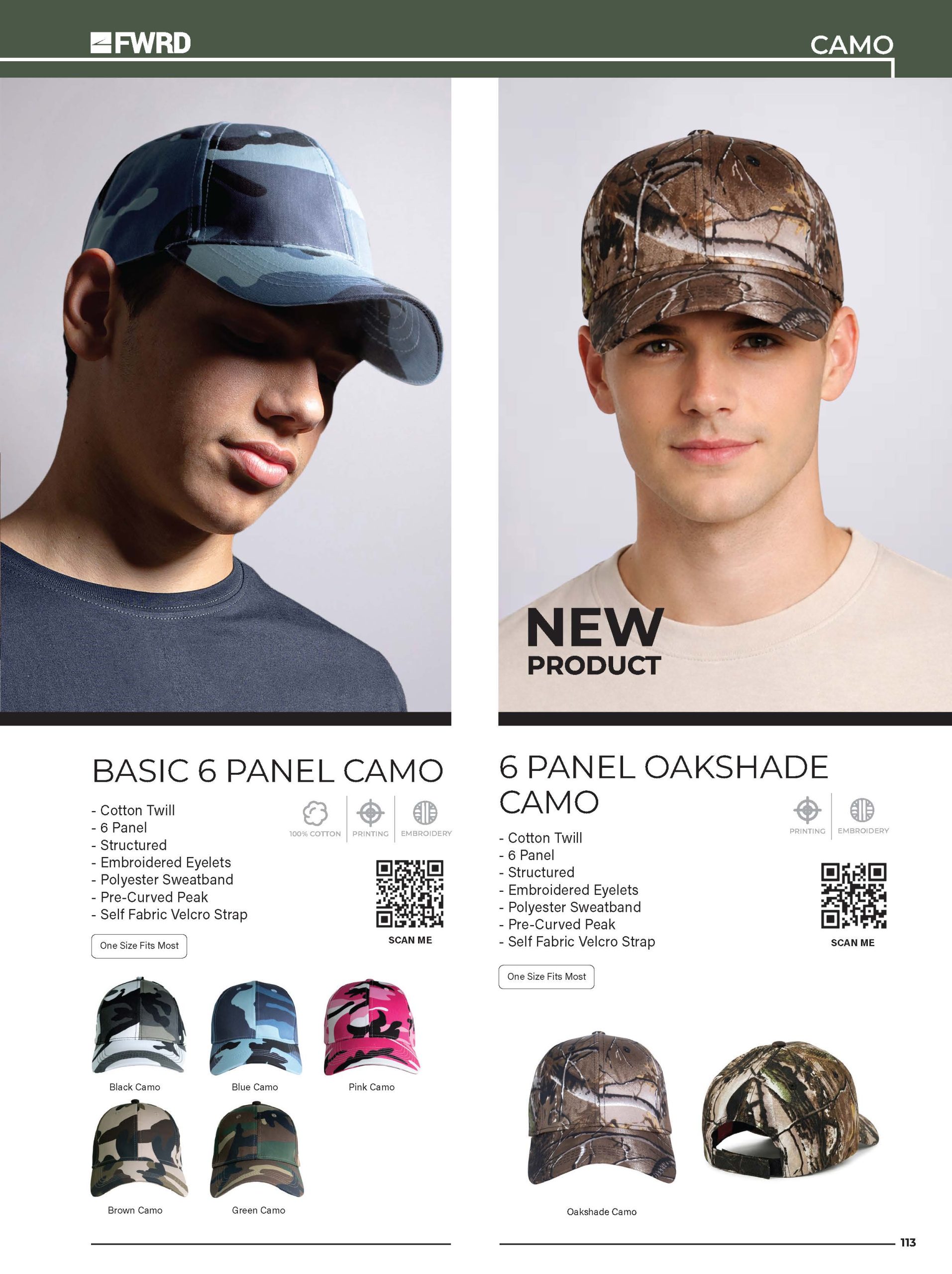 6 P Oakshade Camo Cap - Image 2